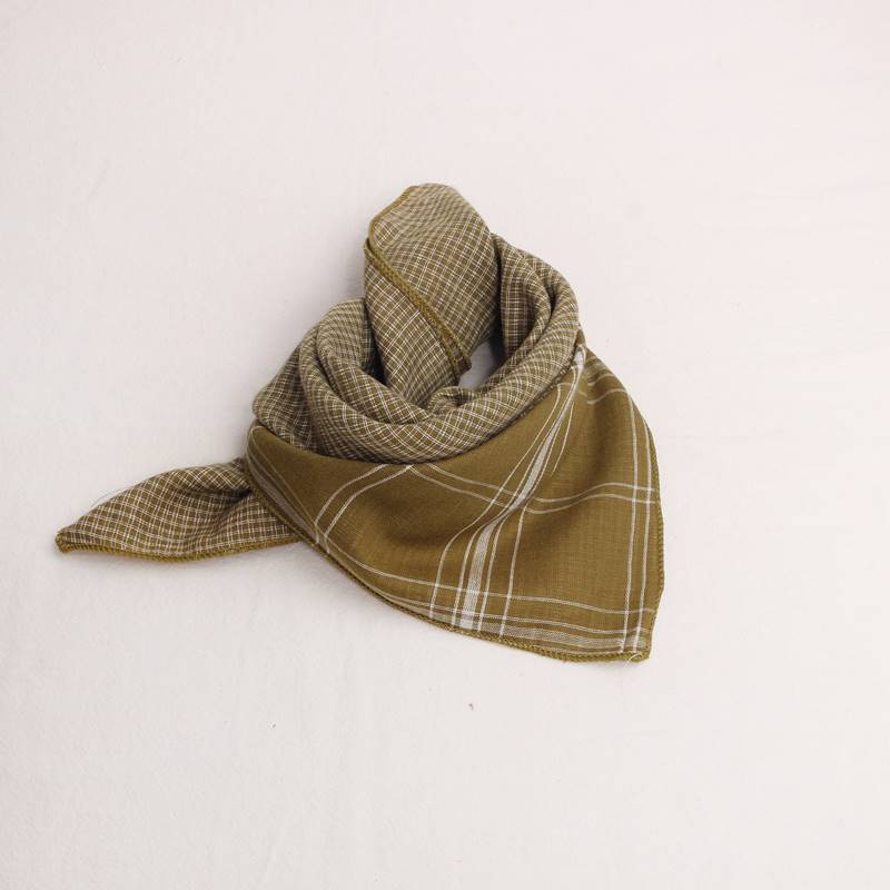 コットンスマイリー_コットン素材 キッズ三角ネックスカーフ 男女兼用 よだれかけにも