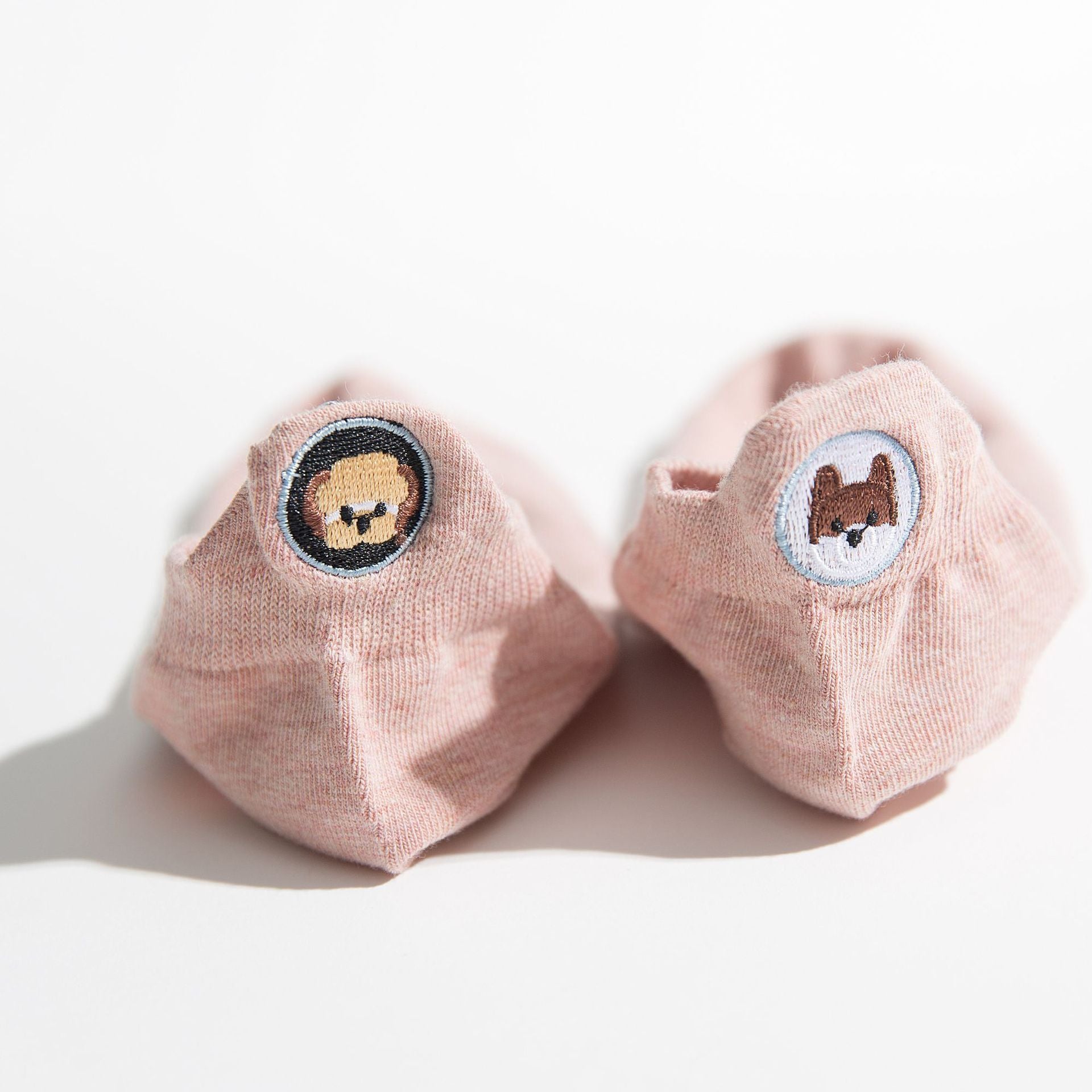 犬刺繍付きフットカバー | レディース浅履きソックスセット