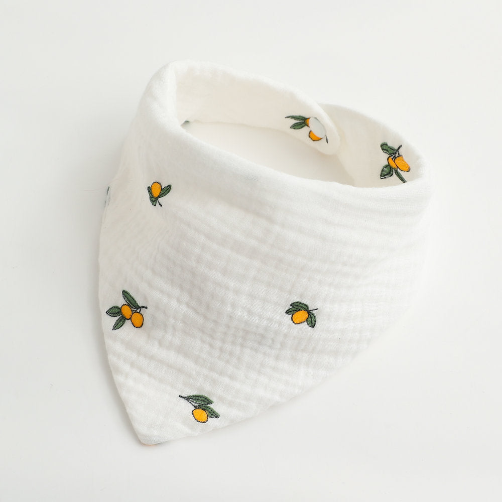 モスリンスマイル_モスリンガーゼ ベビー三角スタイ よだれかけ スカーフタイプ