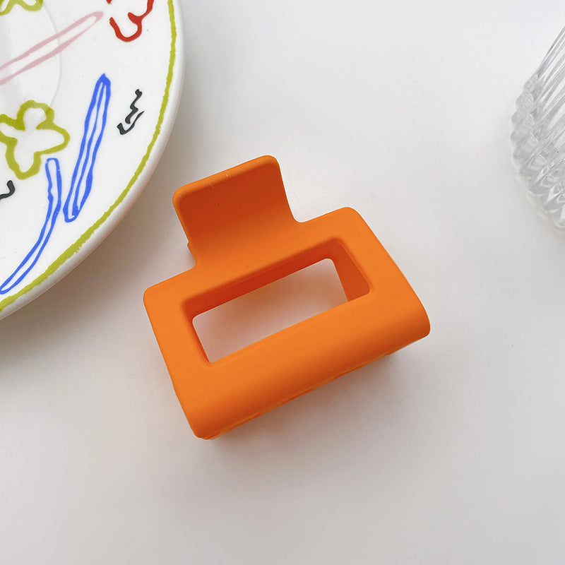 Crowell_Frosty Matte Texture 5cm Square Hair Clip for Women