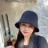 ラムモコ_秋冬 レディース 新作 ふわもこ ラムウールバケットハット