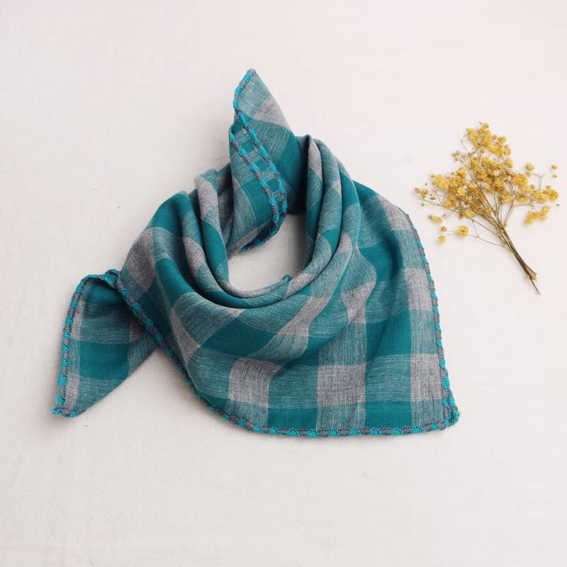 コットンスマイリー_コットン素材 キッズ三角ネックスカーフ 男女兼用 よだれかけにも