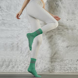 ヨガフィット5_秋冬 レディース ストライプ ノンスリップ ロングヨガソックス