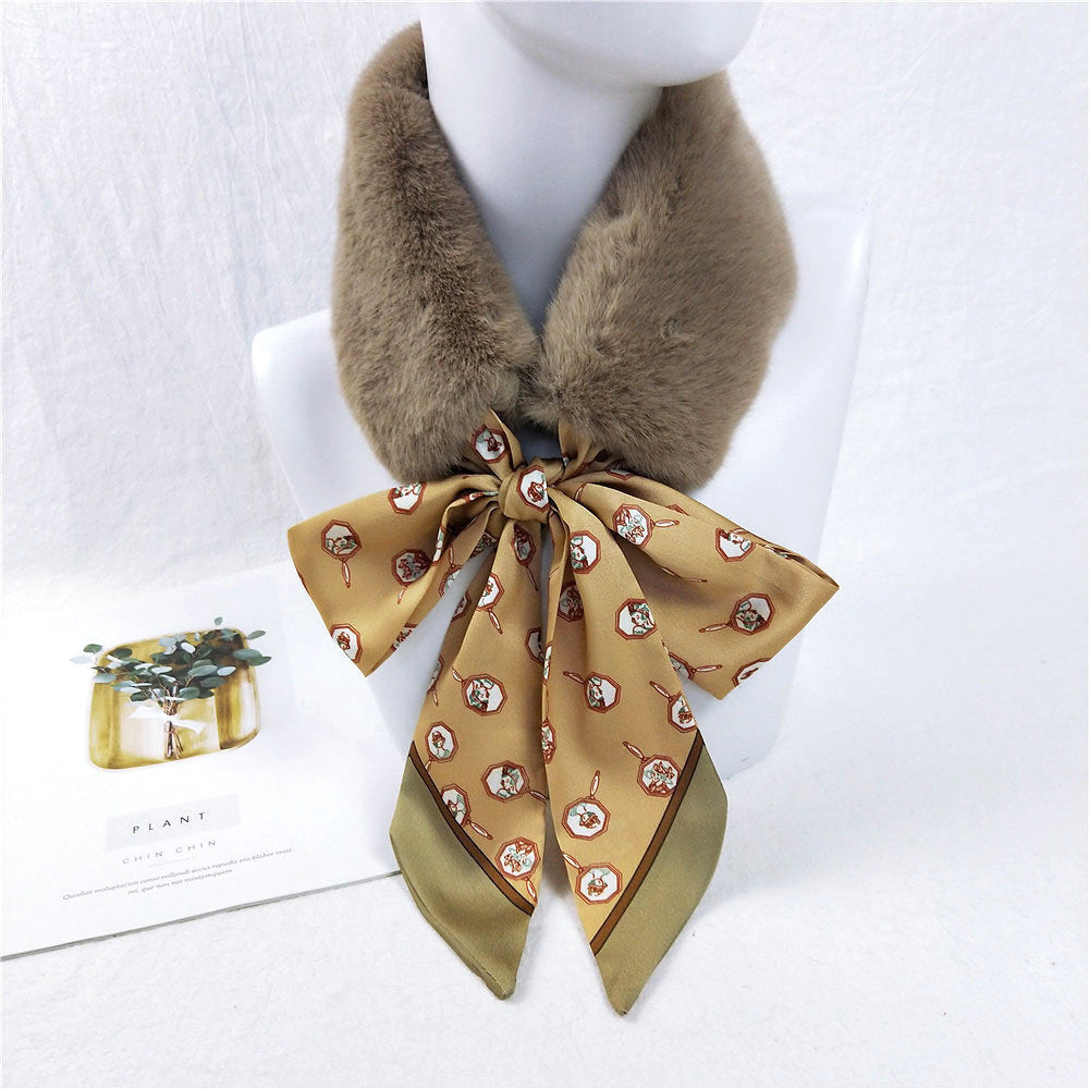 ファームーン_韓国風 厚手あったか冬マフラー レディーズ向け