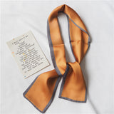 サテンエレ_上品でシンプルな ダブルサテン シルクスカーフ