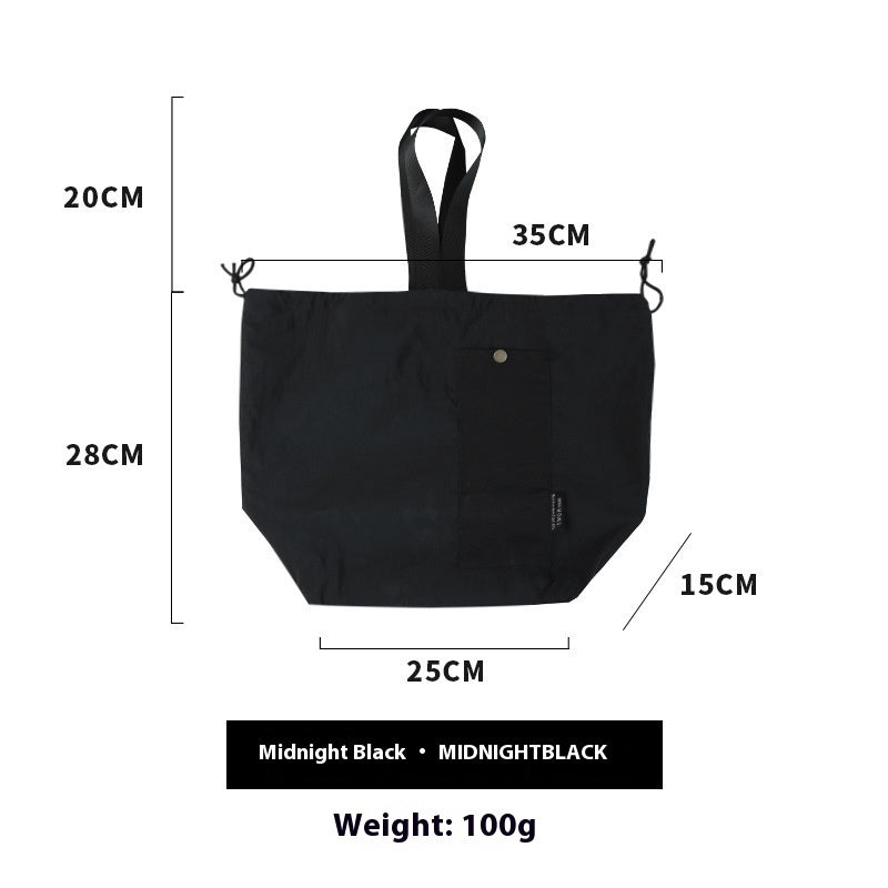 デリキープ_防水 韓国風 大容量 巾着ランチバッグ 2層構造 保温タイプ