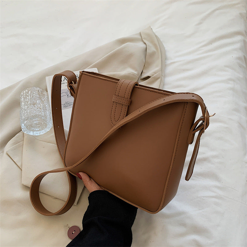 バケッタ_大容量 ファッション通勤 2WAY バケットショルダー/メッセンジャーバッグ