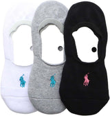 Polo Ralph Lauren 93246911 Women's Socks, 3 Pair Set, Foot Pile, One Point, Cover Socks, Unisex Adult