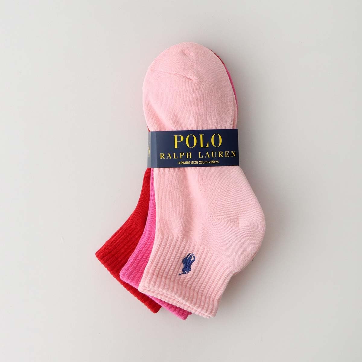 Polo Ralph Lauren 93246604/92009604/92009604 Socks, Set of 3, Men's, Women's, Foot Pile, Arch Support, Multicolored