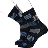 Calvin Klein 02542270 94. Middle Gray 25-27 cm Border Block Mid Length Casual Socks for Men Socks Men Gift, 94. middle gray, 25.0-27.0 cm