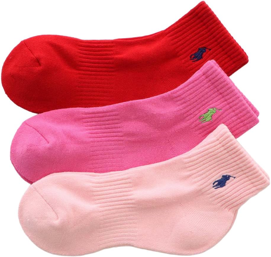 Polo Ralph Lauren 93246604/92009604/92009604 Socks, Set of 3, Men's, Women's, Foot Pile, Arch Support, Multicolored