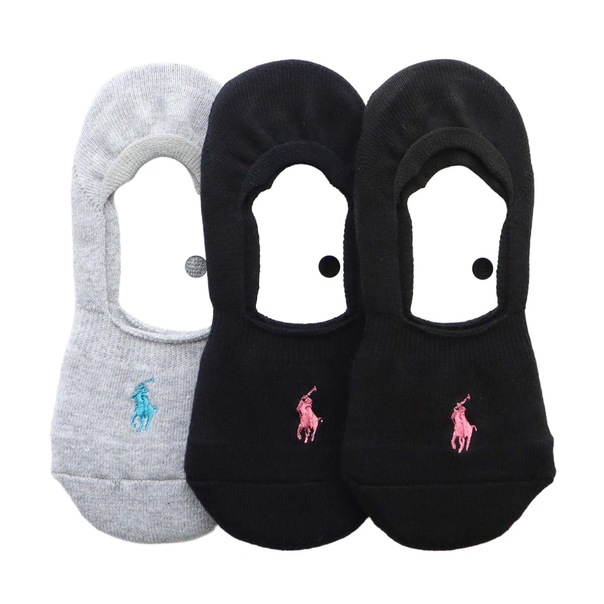 Polo Ralph Lauren 93246911 Women's Socks, 3 Pair Set, Foot Pile, One Point, Cover Socks, Unisex Adult