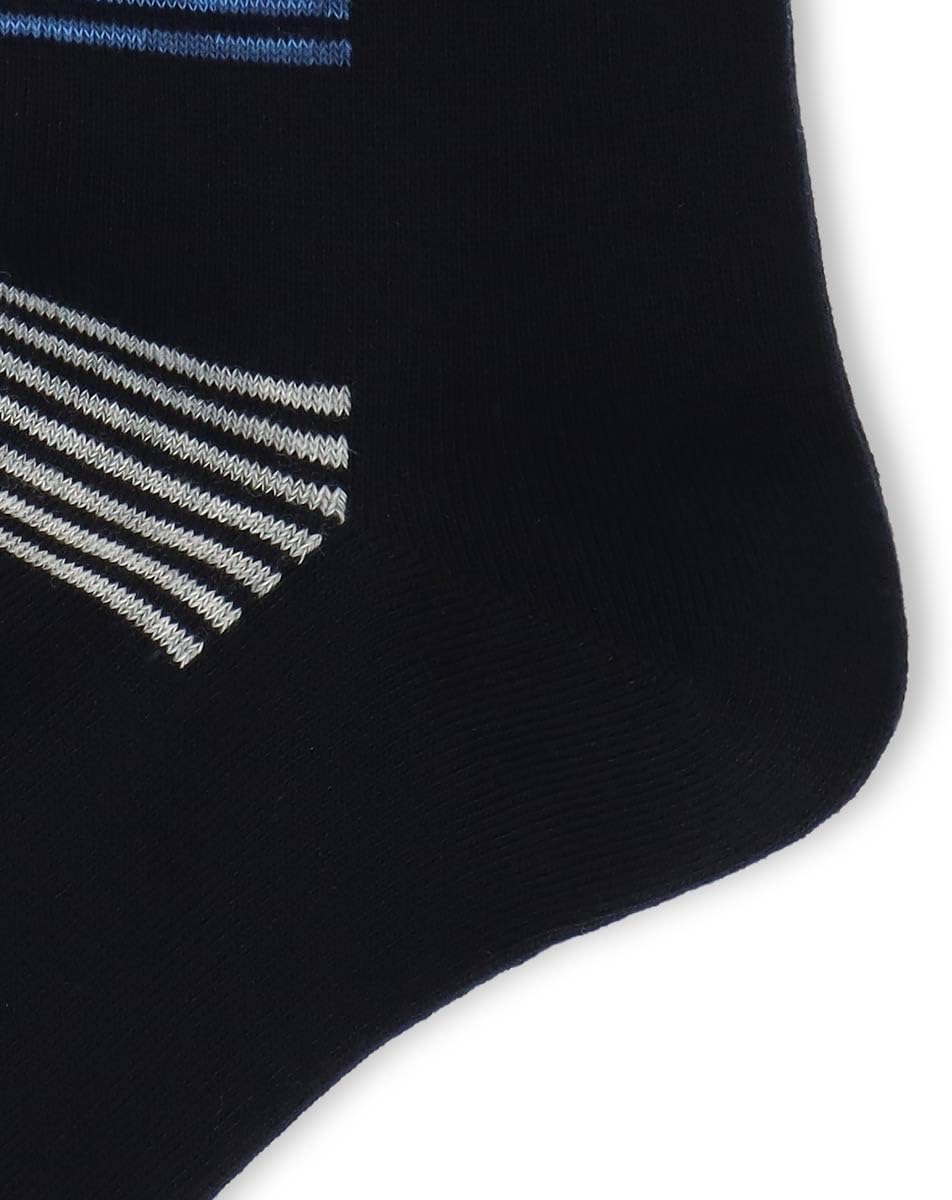 Calvin Klein 02542270 94. Middle Gray 25-27 cm Border Block Mid Length Casual Socks for Men Socks Men Gift, 94. middle gray, 25.0-27.0 cm