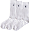Polo Ralph Lauren 7310PK Women's Crew Socks, Casual, Set of 3 Pairs, White (100)