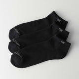 Calvin Klein 92572500 3-Pair Set, Bottom Pile, Sneaker-length Socks, Men's, Antibacterial and Odor Resistant, Plain, Casual, Socks, Men's, Present, Gift, Gift (02. Assorted), 02. assorted