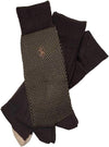 Polo Ralph Lauren 8612PK Business Socks, Set of 3, Super Soft (Antibacterial) Socks, CHOCOLATE (214)