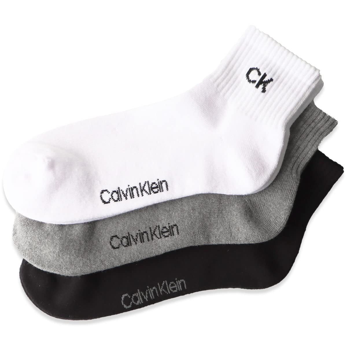 カルバン・クライン ソックス3足組|抗菌防臭ショート丈靴下