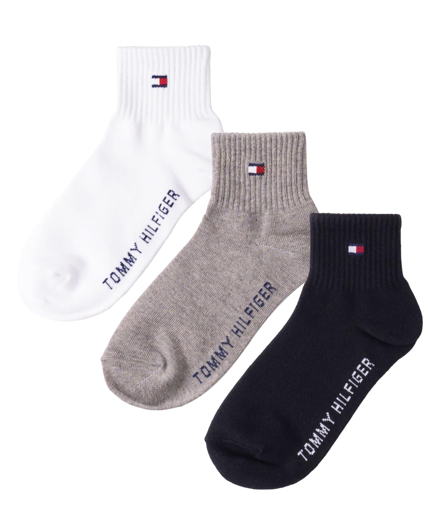 トミーヒルフィガー キッズ靴下3足セット|子供用ショート丈スニーカーソックス