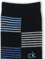 Calvin Klein 02542270 94. Middle Gray 25-27 cm Border Block Mid Length Casual Socks for Men Socks Men Gift, 94. middle gray, 25.0-27.0 cm