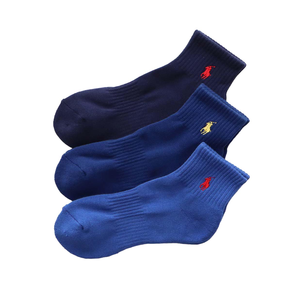 Polo Ralph Lauren 93246604/92009604/92009604 Socks, Set of 3, Men's, Women's, Foot Pile, Arch Support, Multicolored