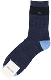 Calvin Klein 02542268 Cool Links Switching Sole Pique Knit Mid-Length Casual Socks Men's Socks, Present, Gift, 68. Navy, 9.8 - 10.6 inches (25 - 27 cm), 68.navy, 25.0-27.0 cm
