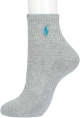Polo Ralph Lauren 93246914 Women's Socks, 3 Pair Set, Footed Pile, One-Point, Short Socks, Unisex Adult