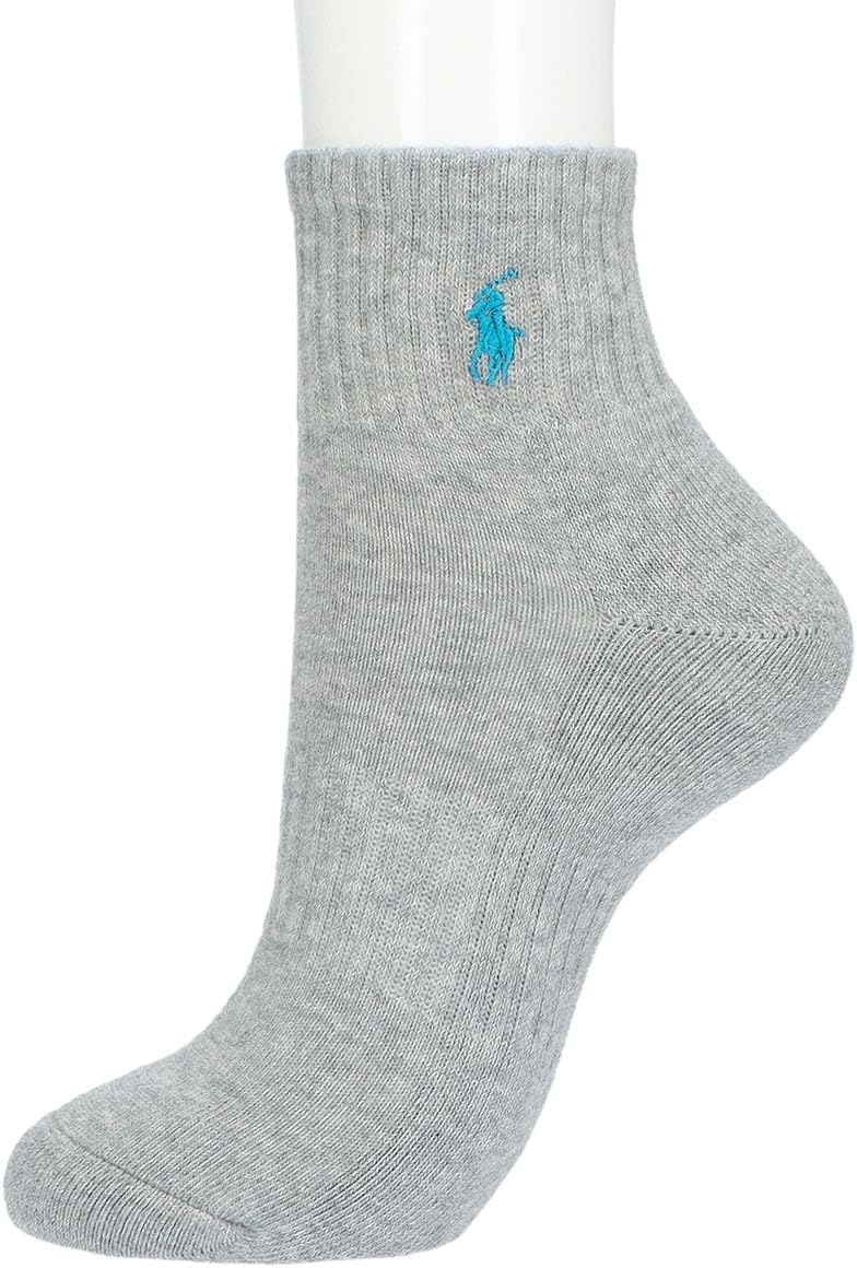 Polo Ralph Lauren 93246914 Women's Socks, 3 Pair Set, Footed Pile, One-Point, Short Socks, Unisex Adult
