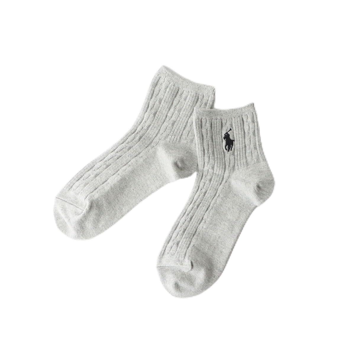Polo Ralph Lauren 03207386 Women's Socks, One Point, Cable, Short Socks,