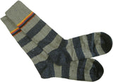 Paul Smith Men's Stylish Striped Signature Rib Socks, 3 Pairs