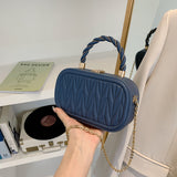 BOX CHAIN_Mini Square Box Chain Shoulder/Crossbody Bag