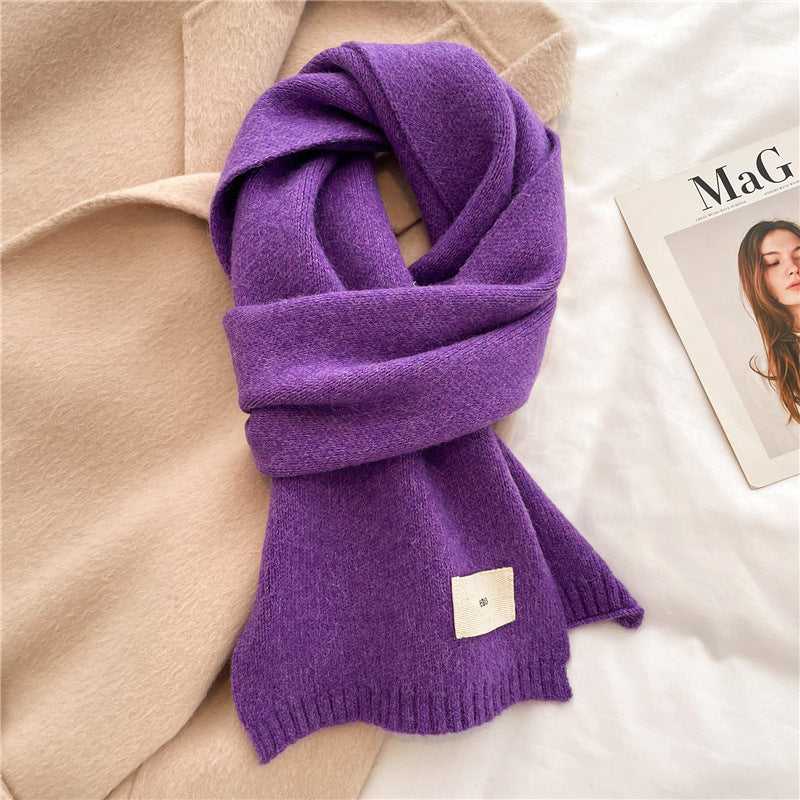 ウォームベーシック_無地 あったか 秋冬マフラー シンプル万能デザイン