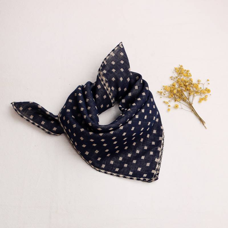 コットンスマイリー_コットン素材 キッズ三角ネックスカーフ 男女兼用 よだれかけにも