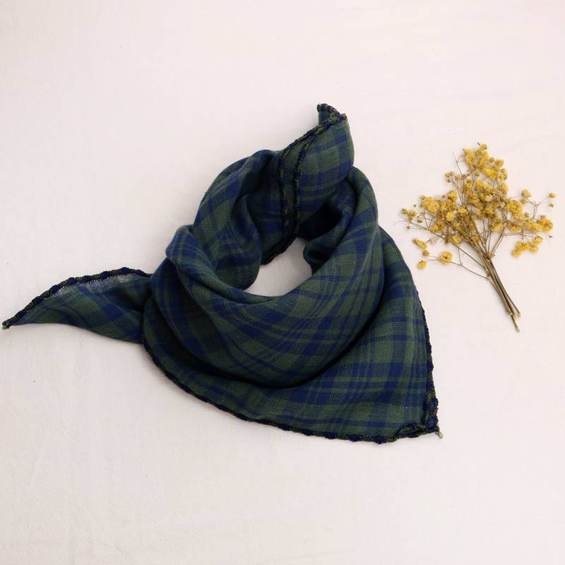 コットンスマイリー_コットン素材 キッズ三角ネックスカーフ 男女兼用 よだれかけにも