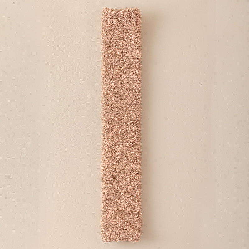 レッグウォーマー_リラックスウォーム 冬あったか レディース ふわもこ かかと・ひざ保護 二役ソックス