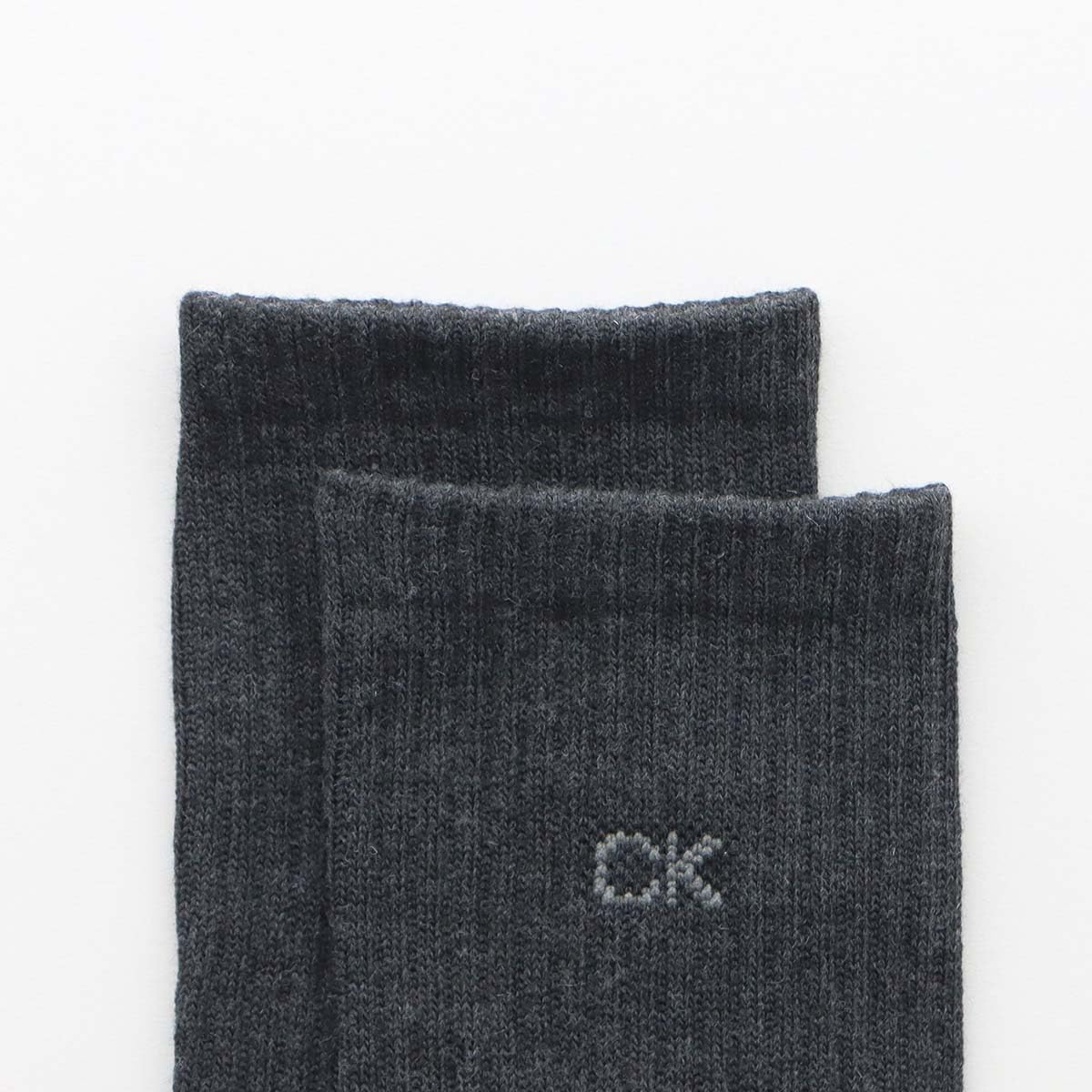 Calvin Klein 92572201 Men's 3-Pair Set, Sole Pile, One Point Embroidery, Solid Rib, Crew Length, Socks, Men's, white/grey/black