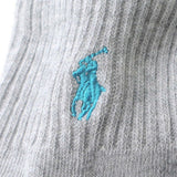 Polo Ralph Lauren 93246914 Women's Socks, 3 Pair Set, Footed Pile, One-Point, Short Socks, Unisex Adult