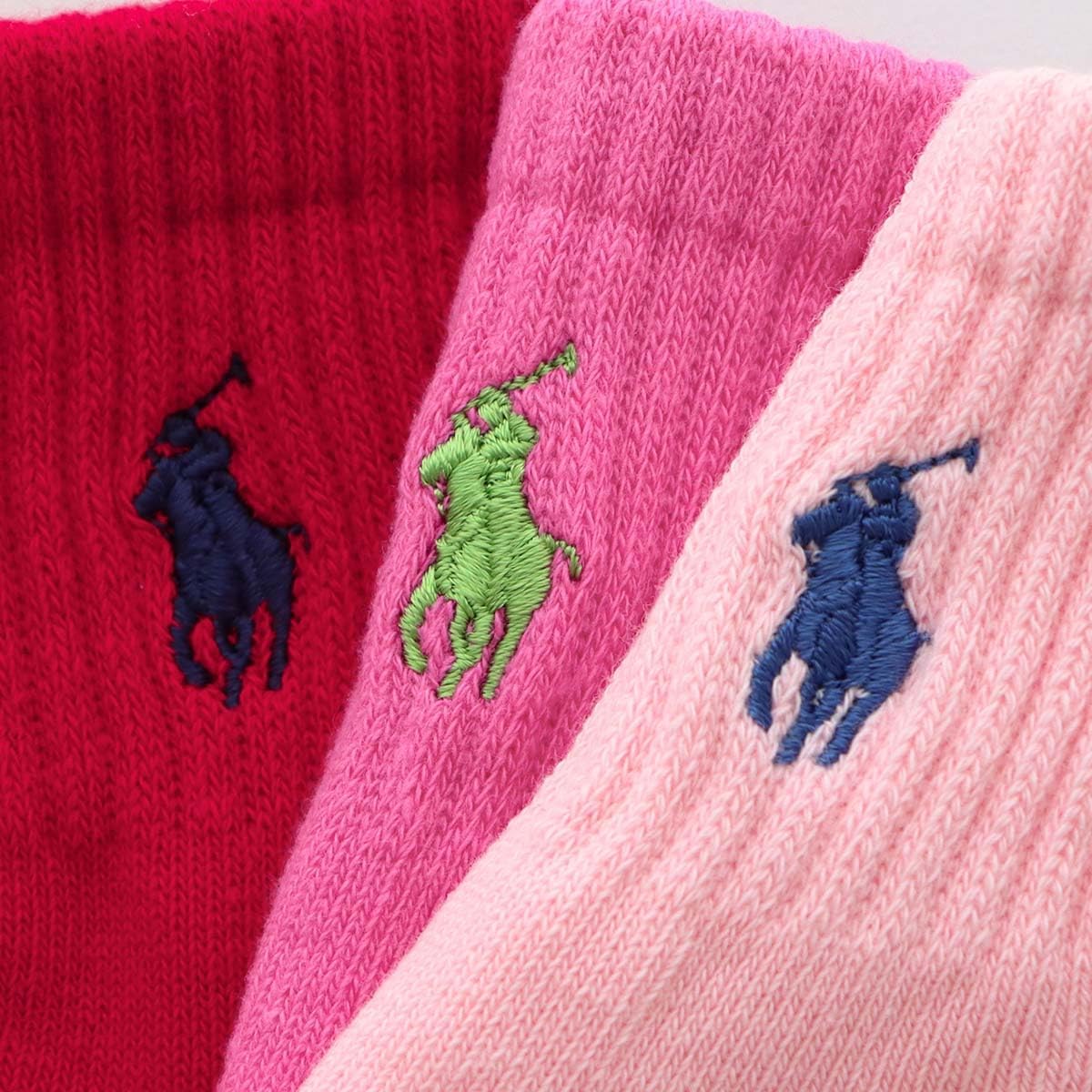 Polo Ralph Lauren 93246604/92009604/92009604 Socks, Set of 3, Men's, Women's, Foot Pile, Arch Support, Multicolored