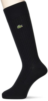 Lacoste Official Clock Emblem 3x2 Rib Knit Socks, Men's
