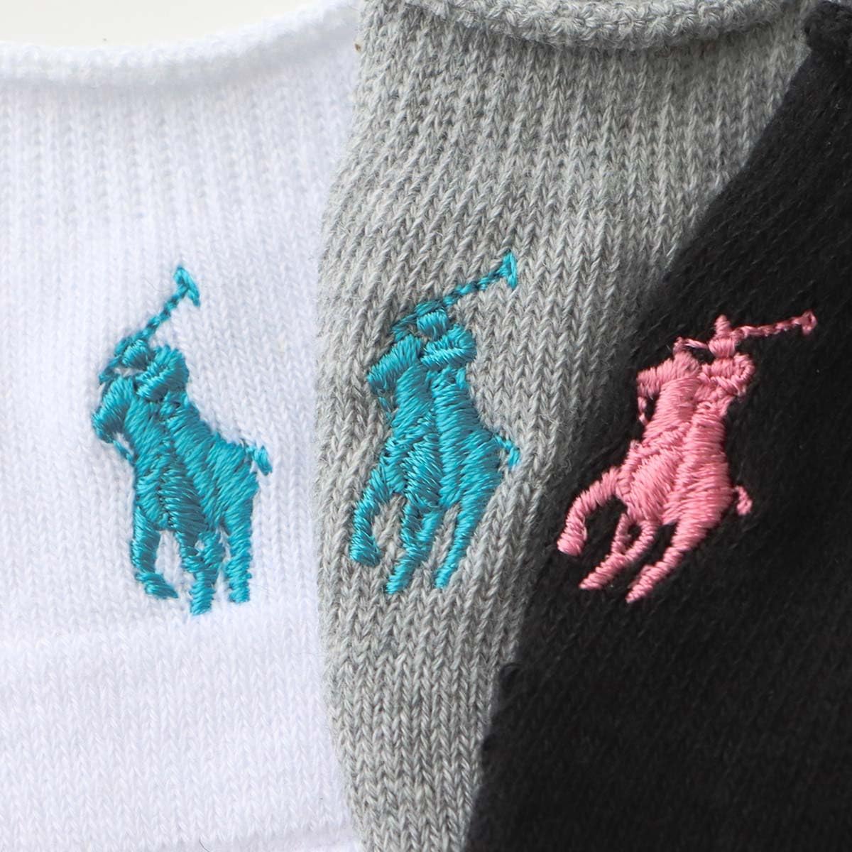 Polo Ralph Lauren 93246911 Women's Socks, 3 Pair Set, Foot Pile, One Point, Cover Socks, Unisex Adult