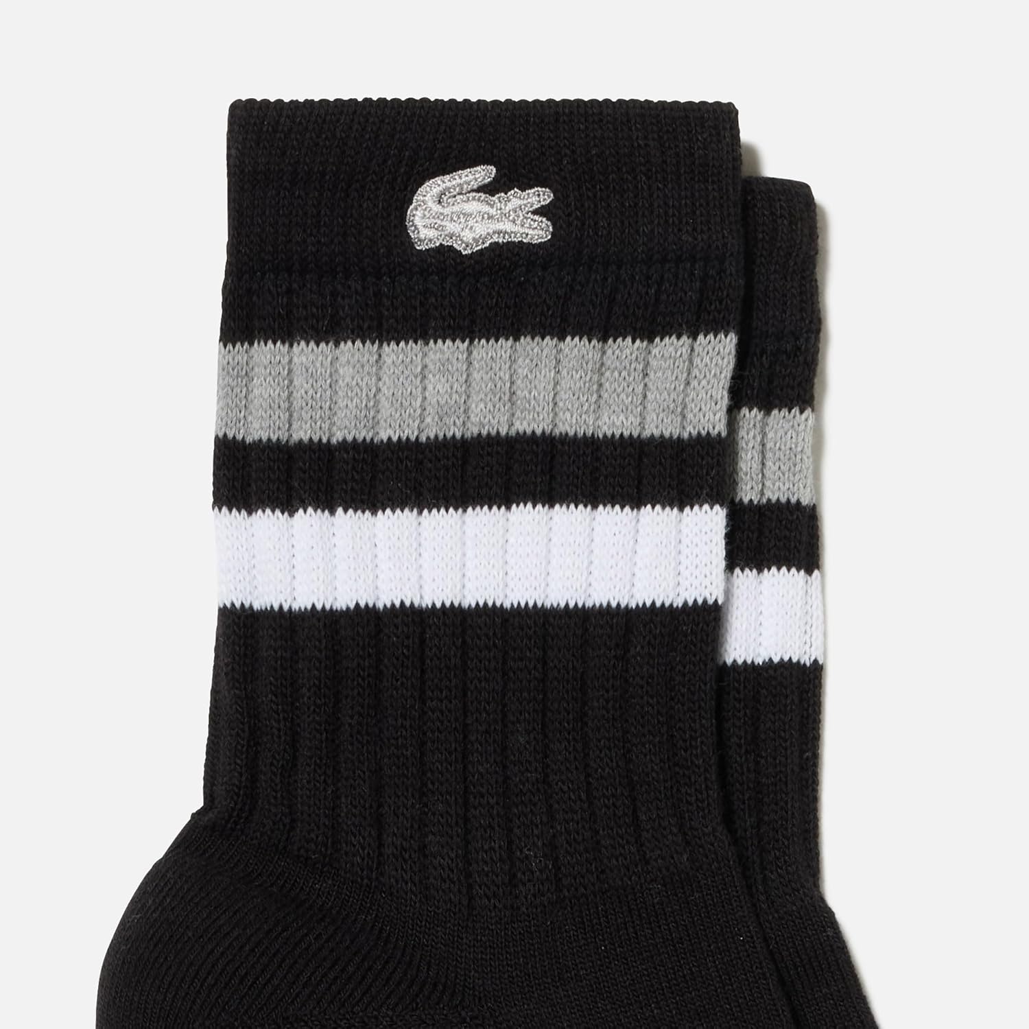 Lacoste Men's Socks, Official Linedore Rib Short Socks