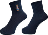 Polo Ralph Lauren Polo RALPH LAUREN Socks, Set of 2, Polo, Bear, Embroidery, Women's, A, 8.7 - 9.4 inches (22 - 24 cm), a