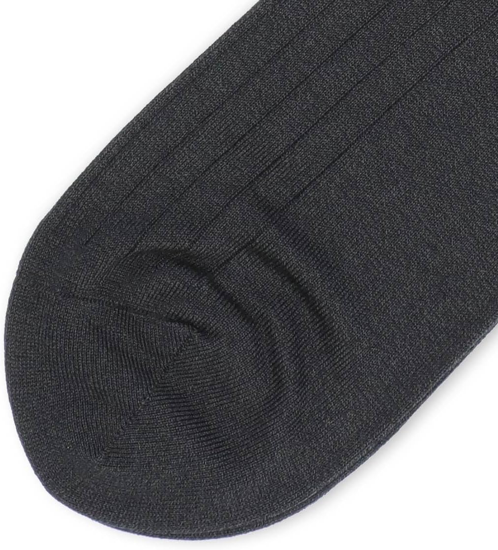 Calvin Klein メンズ抗菌防臭ソックス|太リブ・クルー丈ビジネス靴下