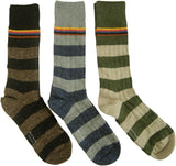 Paul Smith Men's Stylish Striped Signature Rib Socks, 3 Pairs