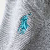 Polo Ralph Lauren 93246912 Women's Socks (3 Pair Set), Footed Pile, One-Point Sneakers Socks, Unisex Adult