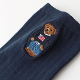 Polo Ralph Lauren 03207311 Women's Organic Cotton Blend, Polo Bear, Short Socks
