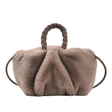 ポンポカ_ふわもこ パンプキン風 プリーツショルダーバッグ