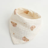 モスリンスマイル_モスリンガーゼ ベビー三角スタイ よだれかけ スカーフタイプ