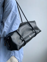 Texture Line_Expensive-looking Texture Large-Capacity Boston Bag
