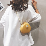 パールミュゼ_パール付き ミニクロスボディバッグ レディース