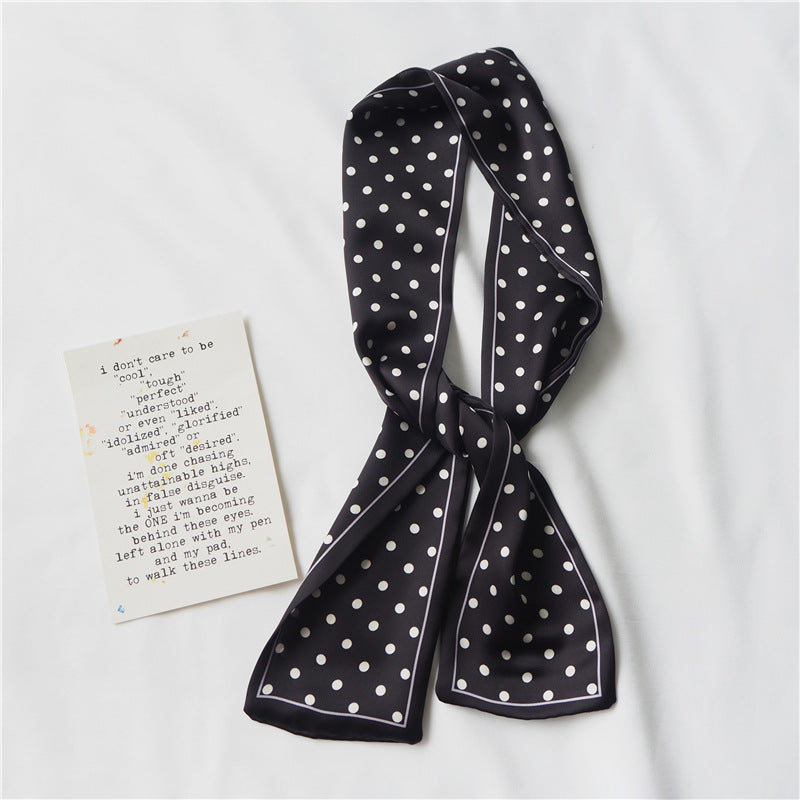 サテンエレ_上品でシンプルな ダブルサテン シルクスカーフ